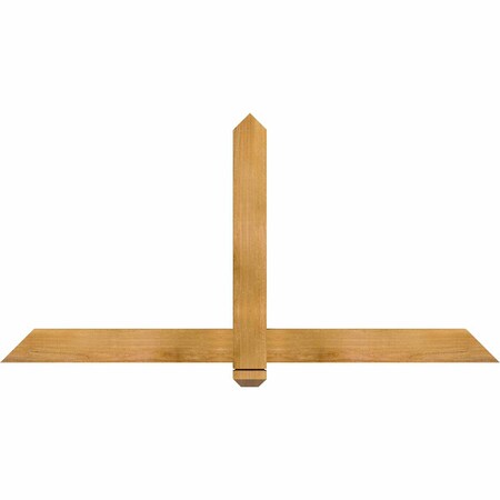 Ekena Millwork Eugene Rough Sawn Timber Gable Bracket, Western Red Cedar, 60"W x 30"H x 2"D x 4"F, 12/12 Pitch GBW060X30X0204EUG00RWR